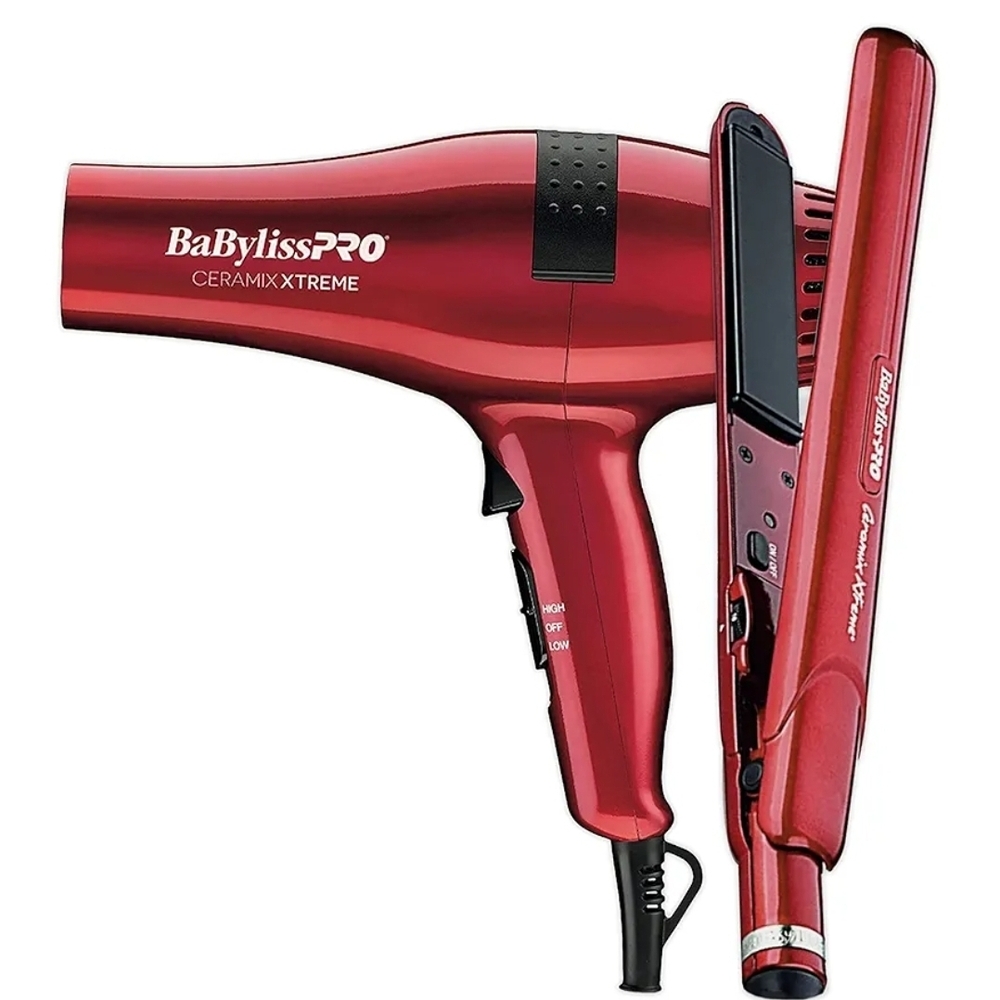 BaBylissPRO Red Limited Edition Hair Dryer and Flat Iron Set